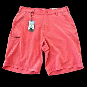NWT Ocean & Coast Mens 32 9” Inseam Coral Cargo Stretch Shorts Summer Vacation